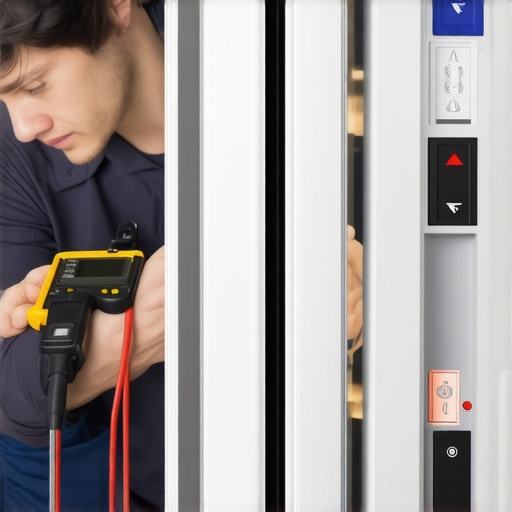 Technician performing diagnostic tests on refrigerator with advanced tools
