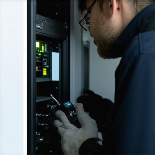 Technician using diagnostic tools to identify appliance issues