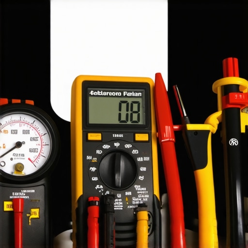 Tools for diagnosing refrigerator issues such as pressure gauges and multimeters