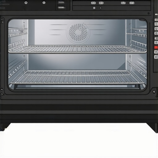 Diagram showing the main parts inside an oven, including heating elements, sensors, control panel, and wiring.