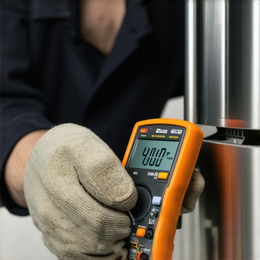 Using a Multimeter for Refrigerator Diagnostics Technician testing a refrigerator's electrical system with a multimeter