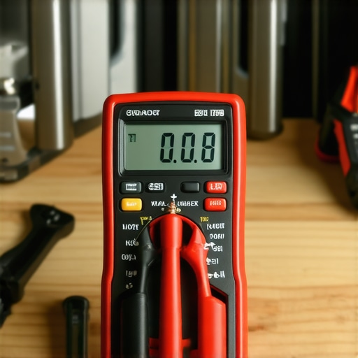 A person testing an appliance component with a multimeter