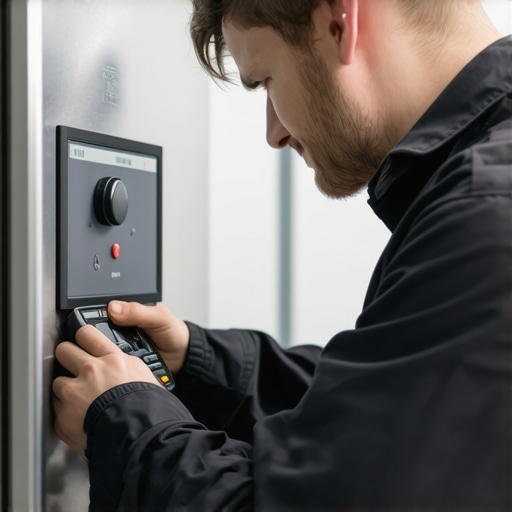 Technician performing diagnostic reset on a 2026 refrigerator compressor