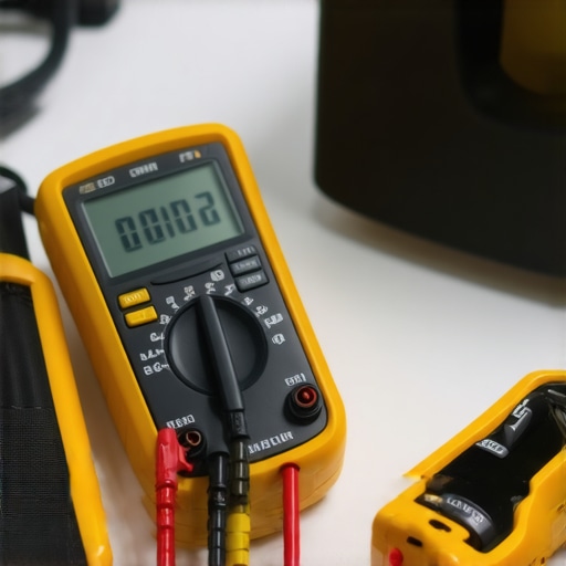 Multimeter and infrared thermometer used in appliance repair