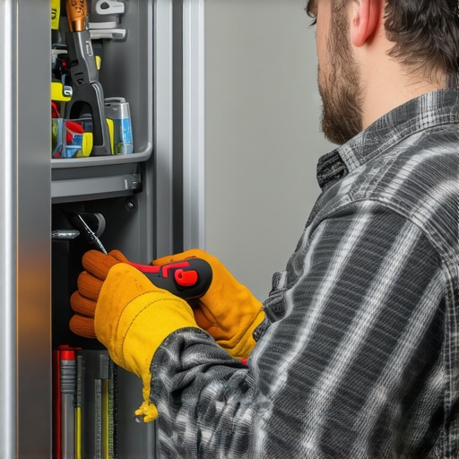 Inspecting the Refrigerator Water Line Person checking water supply hoses and fittings behind refrigerator