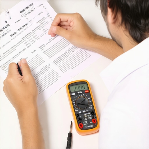 Understanding Appliance Warranty Details Person examining warranty papers with diagnostic tools