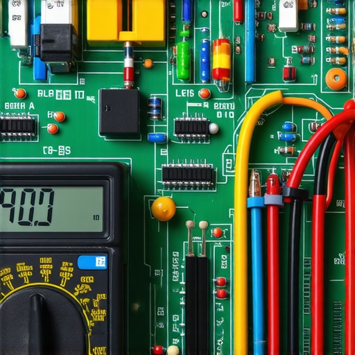 A technician using a multimeter to test a refrigerator's control board for power surges.