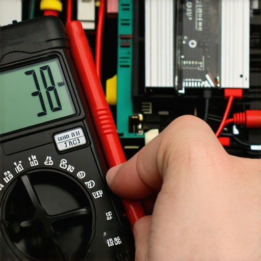 A technician uses a multimeter to troubleshoot a refrigerator.