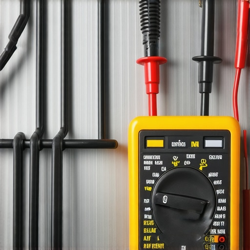 Person using a multimeter to test an oven's heating element resistance