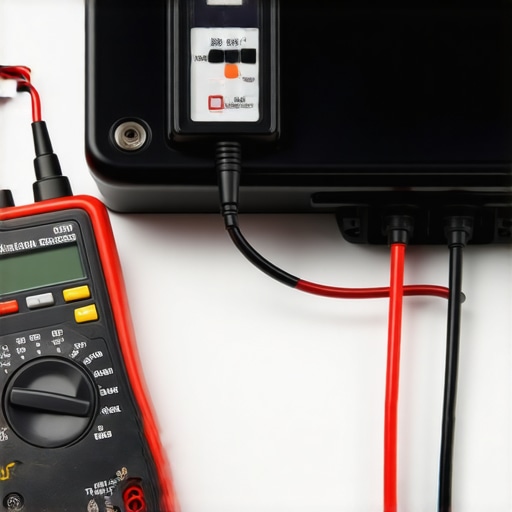Diagnosing Refrigerator Start Relay with Multimeter A person testing a fridge's start relay with a multimeter in a kitchen