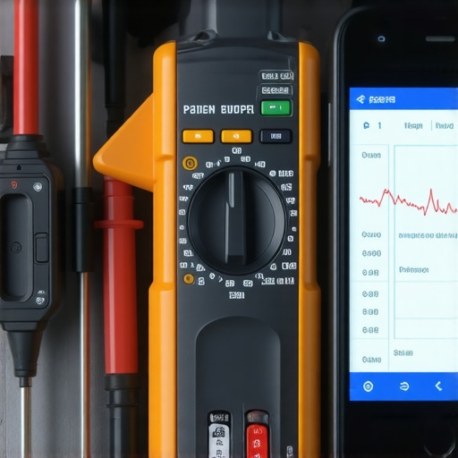 Close-up of a multimeter and infrared thermometer used for appliance diagnostics.