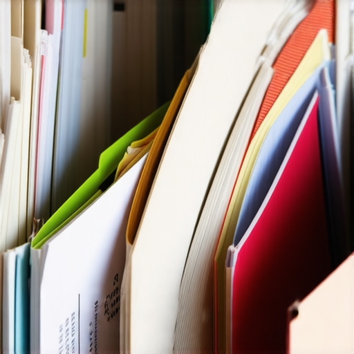Organized warranty documents and receipts A neatly arranged folder containing appliance receipts and warranty papers on a home desk