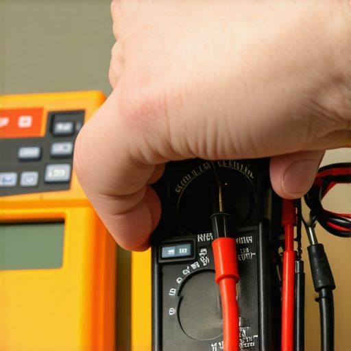 A hand using a multimeter on appliance wiring for accurate troubleshooting
