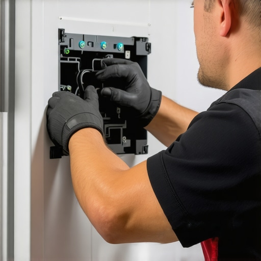 Technician tightening bolts on refrigerator compressor to reduce noise.