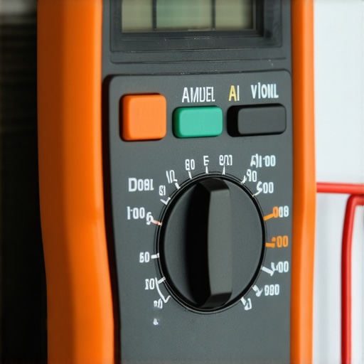 A person using a multimeter to check a thermal fuse inside an oven or refrigerator