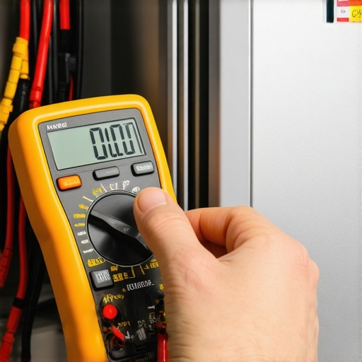 Using a Multimeter for Appliance Diagnostics A technician's hand testing a refrigerator relay with a multimeter for troubleshooting
