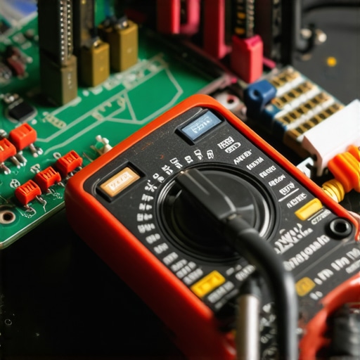 Advanced Diagnostics in Appliance Repair A technician using a multimeter to diagnose appliance electrical components.