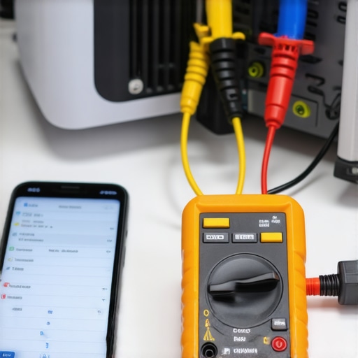Essential Tools for Appliance Maintenance Person testing appliance wiring with a multimeter and smartphone diagnostics