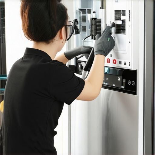 How to clean the cooling coils on a built-in fridge without removing it