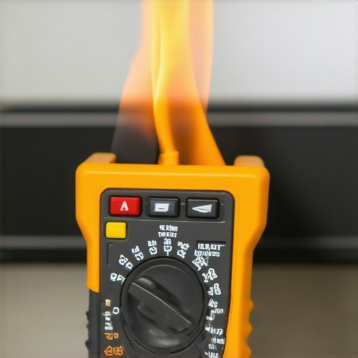 Multimeter Testing Oven Igniter Person holding a multimeter testing an oven igniter for continuity