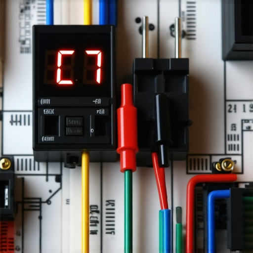 Multimeter probes testing electrical resistance on a gas oven control board to diagnose ignition failures.