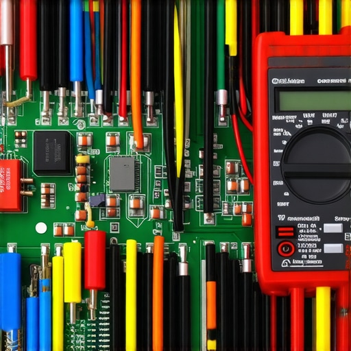 Advanced Diagnostic Testing with a Multimeter Technician using a multimeter to check a refrigerator circuit board for electrical continuity.