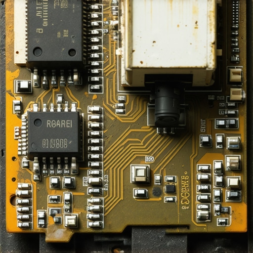 A damaged oven control board caused by excessive heat during a self-cleaning cycle.