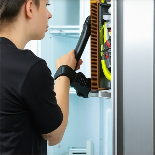 DIY maintenance cleaning dust from fridge coils