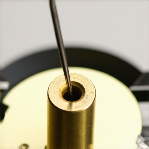 A detailed shot of cleaning a stove pilot light orifice to restore the gas flame.