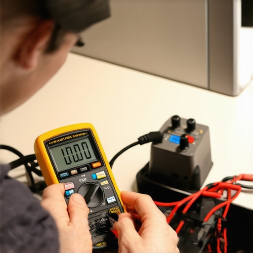 Using a multimeter to test a refrigerator start relay for warranty proof.