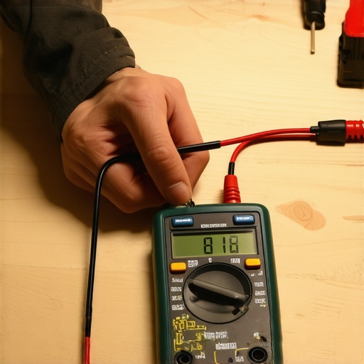 A DIY enthusiast testing a refrigerator start relay using a digital multimeter.