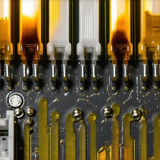 A scorched oven electronic control board showing heat damage after a self-cleaning cycle.