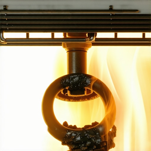 Close-up of a cracked and burnt oven bake element requiring replacement.
