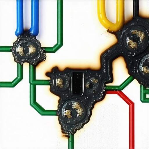A detailed shot of an oven control board damaged by the high temperatures of a self-cleaning cycle.