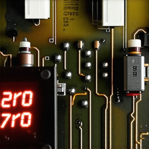 Close-up of a fried electronic control board from an oven after a self-clean cycle.