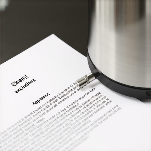 Decoding the hidden exclusions in appliance warranties A magnifying glass highlighting the fine print of an appliance warranty document