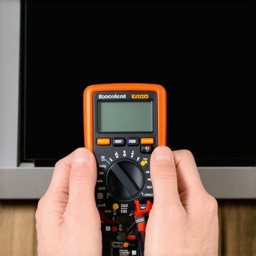Diagnosing a faulty oven heating element Hands using a multimeter to test an oven element for continuity to fix slow preheating.