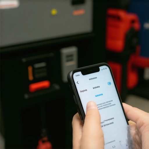 Close up of a person photographing an appliance serial tag for repair documentation