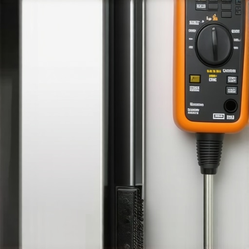 A digital multimeter and coil brush used for refrigerator and oven maintenance and diagnostics.