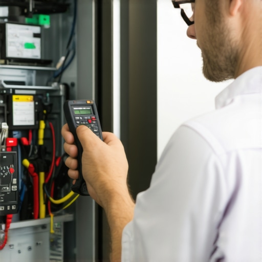 Expert refrigerator electrical diagnostics Technician using a multimeter to diagnose refrigerator vibration issues