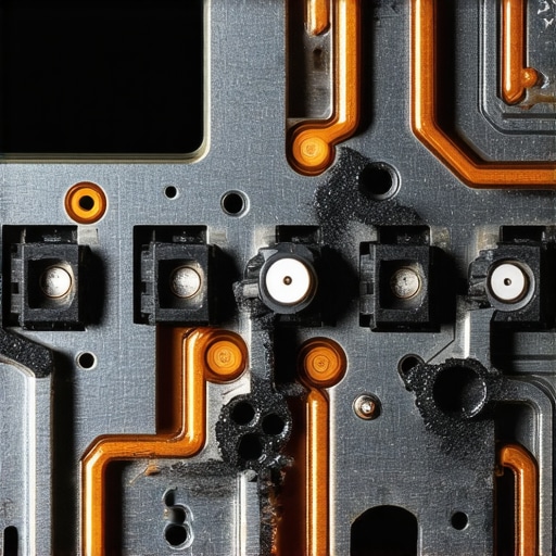 A burnt oven control board showing the risks of using the self-clean cycle.