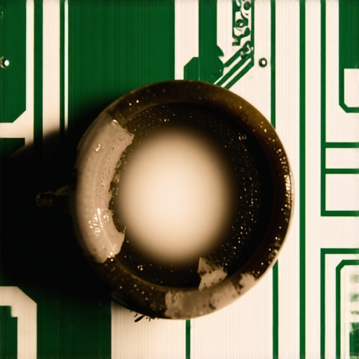 A technician inspecting a burnt electronic circuit board from a kitchen oven