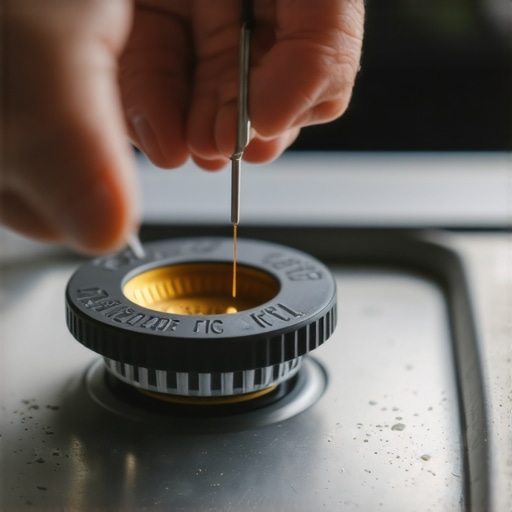 How to safely clean gas burner ports with a sewing needle