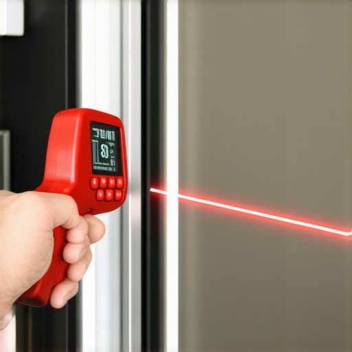 Using an infrared laser thermometer for refrigerator diagnostics.