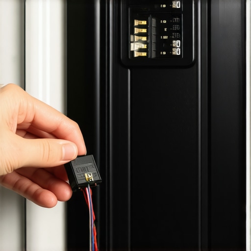A DIY repairer removing a start relay from a refrigerator compressor for testing.