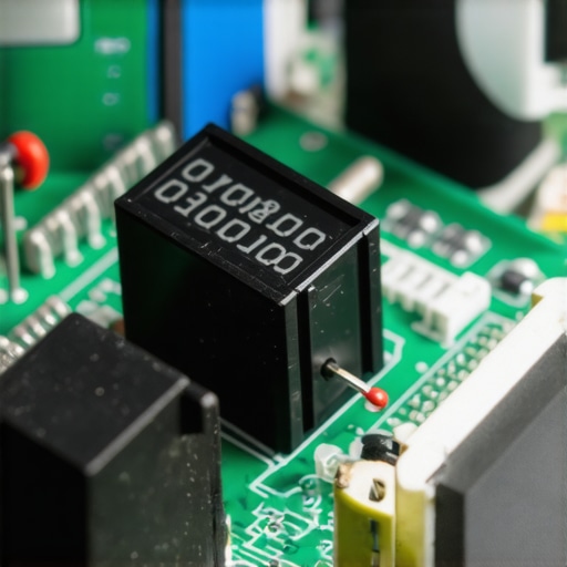 A technician using a digital multimeter to test a relay on a refrigerator control board.