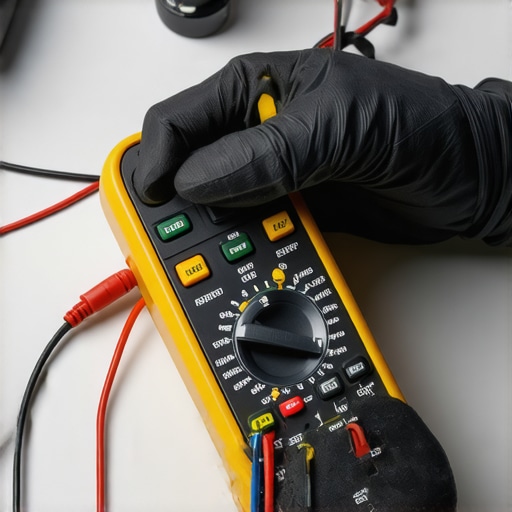 Technician using a digital multimeter to test a refrigerator defrost timer