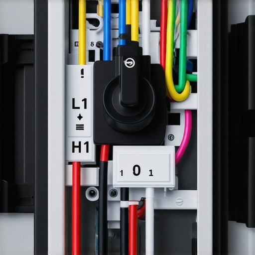 Close-up of stove infinite switch showing wire connections and terminal labels for repair