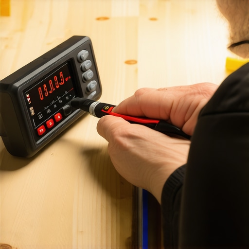 Testing Oven Sensor Resistance with a Multimeter A technician using a multimeter to diagnose a faulty oven temperature sensor for precise temperature control.