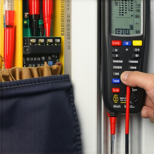 A technician uses a digital multimeter to diagnose a faulty refrigerator control board.
